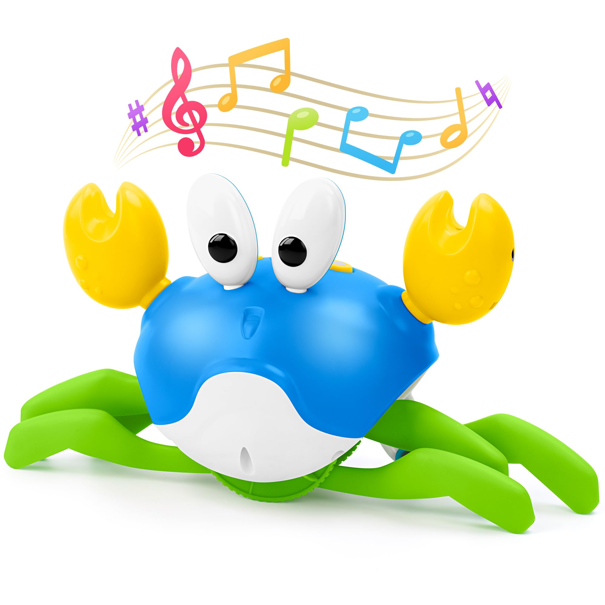Photo 1 of Hielse Crawling Crab Baby Toy, Increase Baby's Tummy Time Crab, Inspire Crawling, Automatic Obstacle, Rechargeable, Music, Speed Adjustment, Recording, Dancing Crab Toy for Kid's Sensory Development