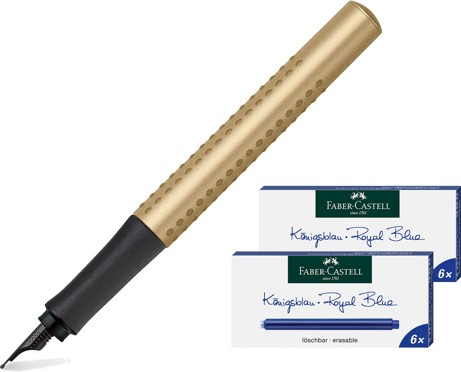 Faber-Castell Grip Edition B Fountain Pen - Gold