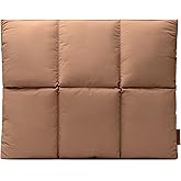 Comfyable Puffy Laptop Sleeve 15 Inch 16 Inch, Quilted Puffer Laptop Carrying Case, Pillow Pouch Compatible for MacBook Air 15 in M4 2025 & MacBook Pro 16 in M4 2024, Brown