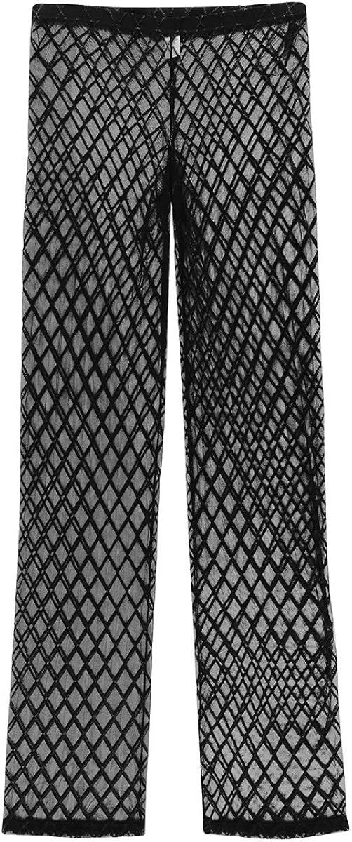 YOOJIA Mens Sheer Mesh See Through Home 