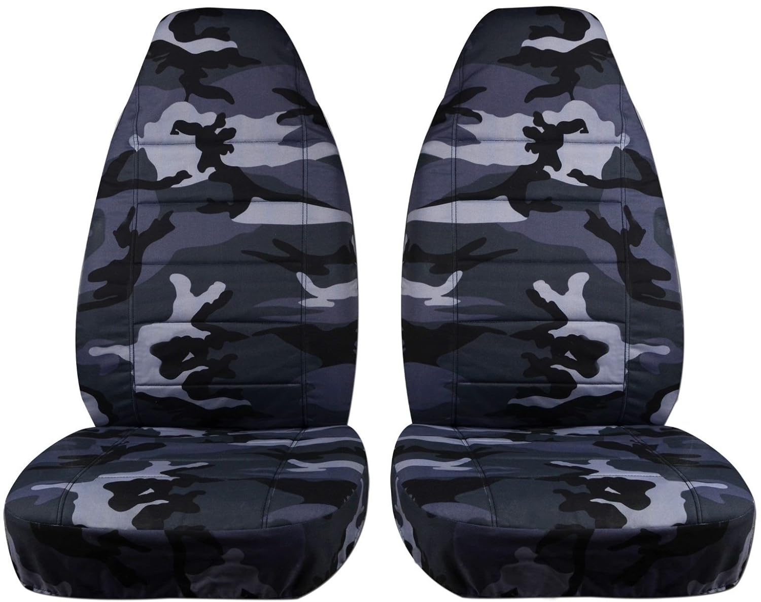 Camouflage Car Seat Covers Gray Camo Semicustom Fit