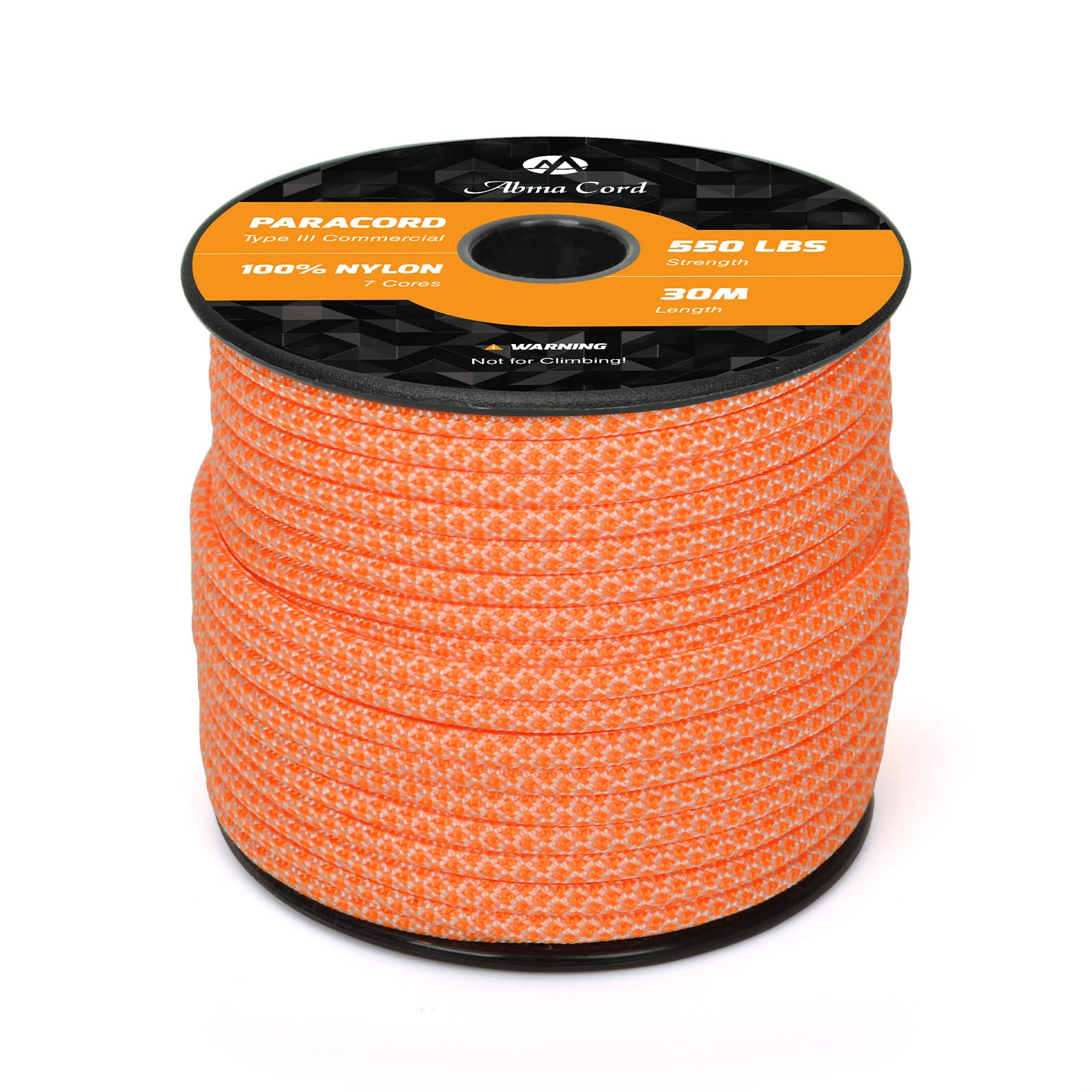 Abma Cord Paracord 550 4mm Nylon Rope Type III 7 Strands Parachute Cord - Max. 250kg (550lbs)