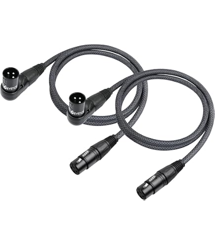 Cable En Espiral 3.5mm A XLR Macho – Ángulo Recto – 30cm (55cm Estirado) – Para Micrófono, Altavoz, Amplificador
