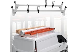 MELIPRON Steel Cargo Van Roof Ladder Rack Fit for Ford Transit Connect 2014-on 2 Crossbars 46"