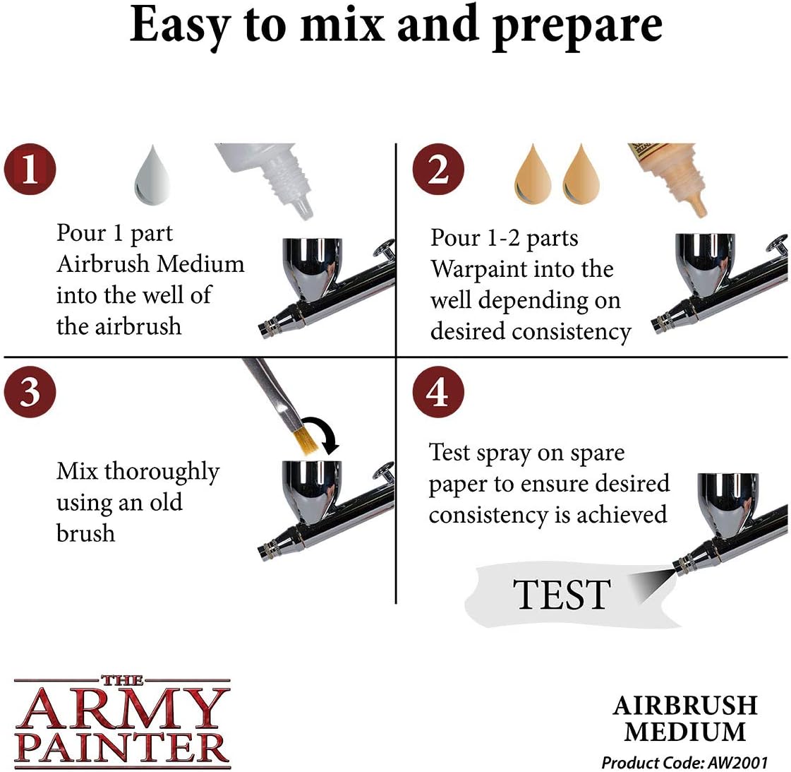 The Army Painter Airbrush Medium, 100ml Dropper Bottle Acrylic Paint Medium, Airbrush Thinner, Flow Improver - Image 5