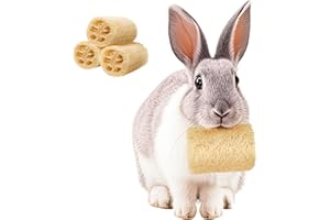 BESNEW 3 PCS Rabbit Chew Toys,100% Natural Loofah Without Additives,Bunny Chew Toys for Teeth,Fiber-Rich Rabbit Treats for Bunny Chinchilla Dogs
