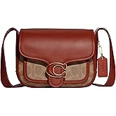 COACH Coated Canvas Signature Tabby Messenger 19, Tan Rust