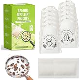 12 Pack Powerful Bed Bug Repellent Pouches, Natural Bed Bug Deterrent Safe for Kids &amp; Pets, Mess-Free Alternative to Bed Bug Spray &amp; Bed Bug Killer for Indoor Home Use, 30 Days Long-Lasting Protection