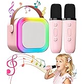 Kids Karaoke Machine for Microphone Toys Gifts for Teen Girls Age 6-8 for Kids 4 5 7 9 6 8 10 Year Old with 2 Microphone Birthday Ideas