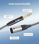 Tisino Male XLR to 6.35mm TRS Cable 2m Balanced Audio Lead view 2