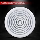 Blauberg 4 inch White Circular Ceiling Vent Grille Cover 100 mm UV view 2