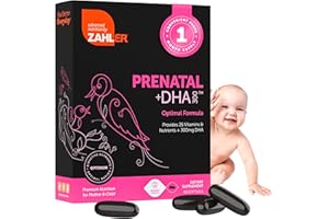 Zahler Prenatal Vitamin with DHA & Folate - DHA Supplements & Prenatal Multivitamin for Mother and Child - Kosher Prenatal DHA Prenatal Vitamins with Iron, Pre Natal Softgels 60 Count