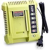 Replacement for Ryobi 40V Battery Charger OP401, 40V Charger Compatible with Ryobi Battery 40 Volt OP4026 OP4050A OP4040 OP4050 OP4050A OP4060 OP40261 OP40401 OP40501