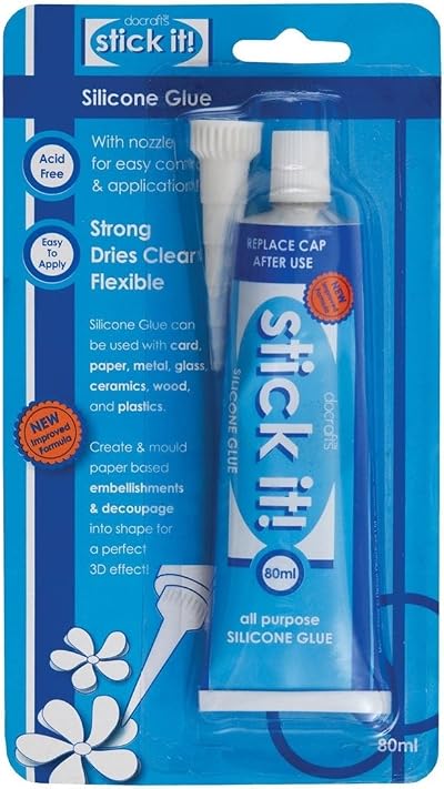 STICK IT docrafts Silicone Glue 80ml - Clear, Waterproof Adhesive