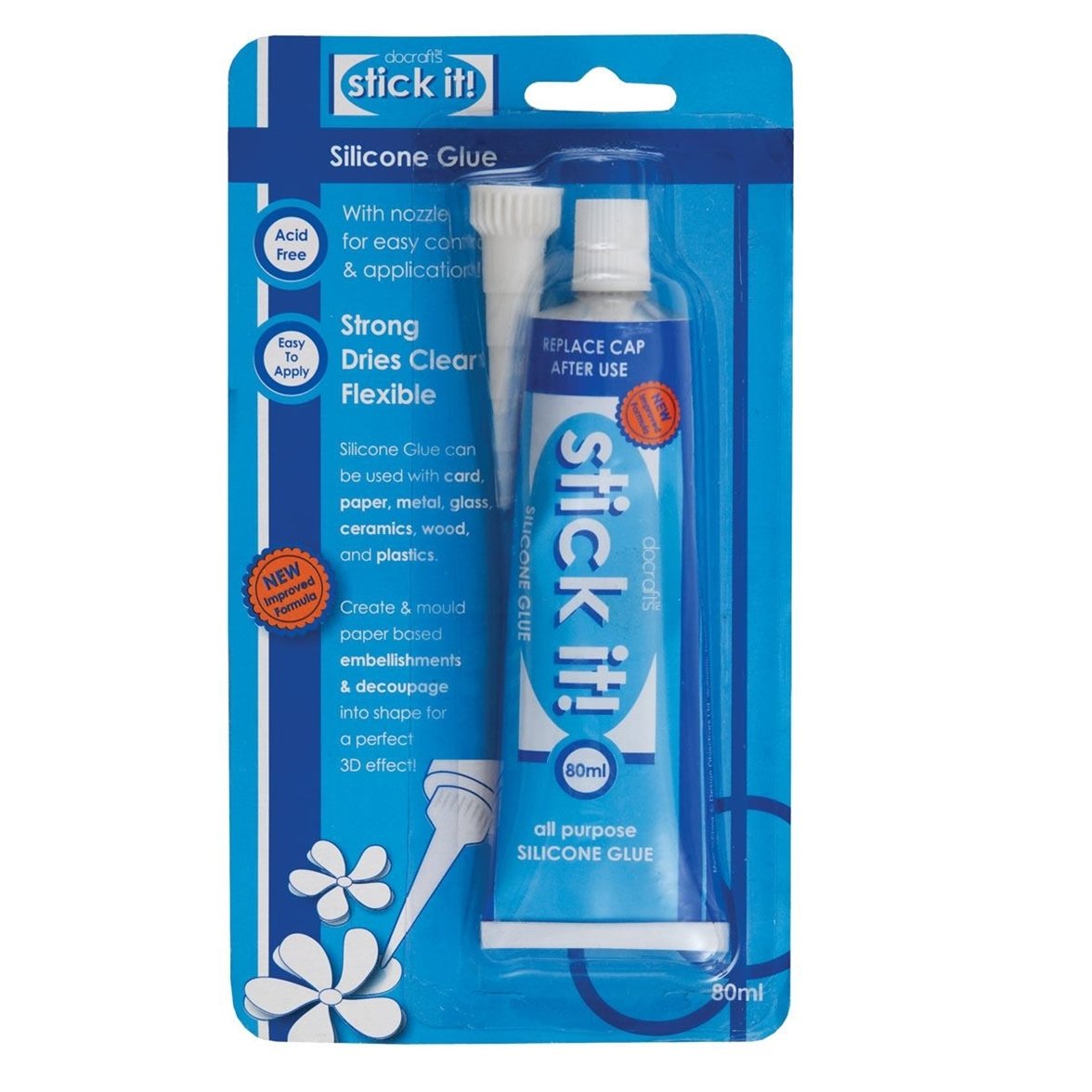 docrafts SILICONE GLUE - 80ml , Packaging May Vary
