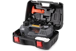 ROGTZ Electric Hydraulic Car Jack Kit 5 Ton 12V Portable Lift Range 17.7 Inch with Tire Inflator Pump for SUV Sedan Truck Car