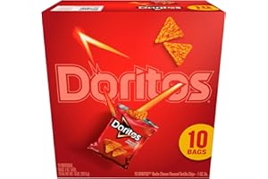 Frito-Lay Doritos Tortilla Chips Nacho Cheese Bags, 1 Oz, 10 Ct