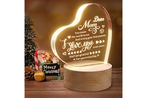 Pandasch Christmas Gifts for Mom, Mom Birthday Gifts from Daughter Son, Engraved Mom Night Lights USB Low Power, Personalized Mom Gifts for Mother's Day Birthday Thanksgiving Christmas