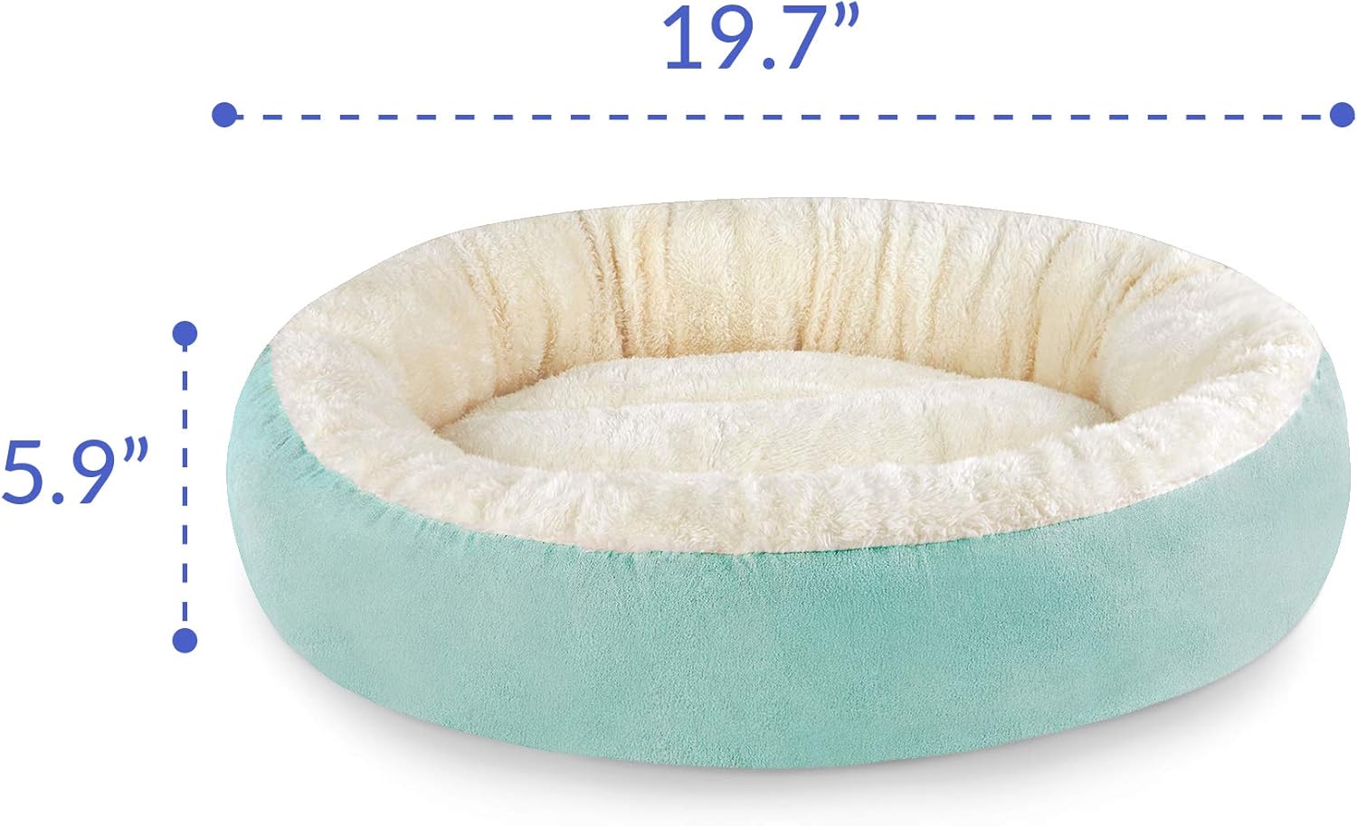 Tempcore Cat Bed for Indoor Cats, Machine Washable Cat Beds, 20 inch Pet Bed for Cats or Small Dogs, Anti-Slip & Water-Resistant Bottom : Pet Supplies