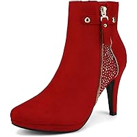 DREAM PAIRS Women's Platform High Heel Ankle Booties