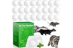ENBABBOR 24 Pack Skunk and Mouse Repellent Outdoor, Natural Keep Skunk and Raccoon Away Deterrent with Long-Lasting Protection for Garden Lawn Yard Camping, Safe for Family, Waterproof