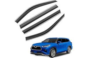 HOPE YOU READY Shatterproof Tape-On Window Rain Guards Fit for 2020-2023 Toyota Highlander, Extra Durable Window Deflectors, Vent Window Visors for Cars, Vent Deflector, 4pcs