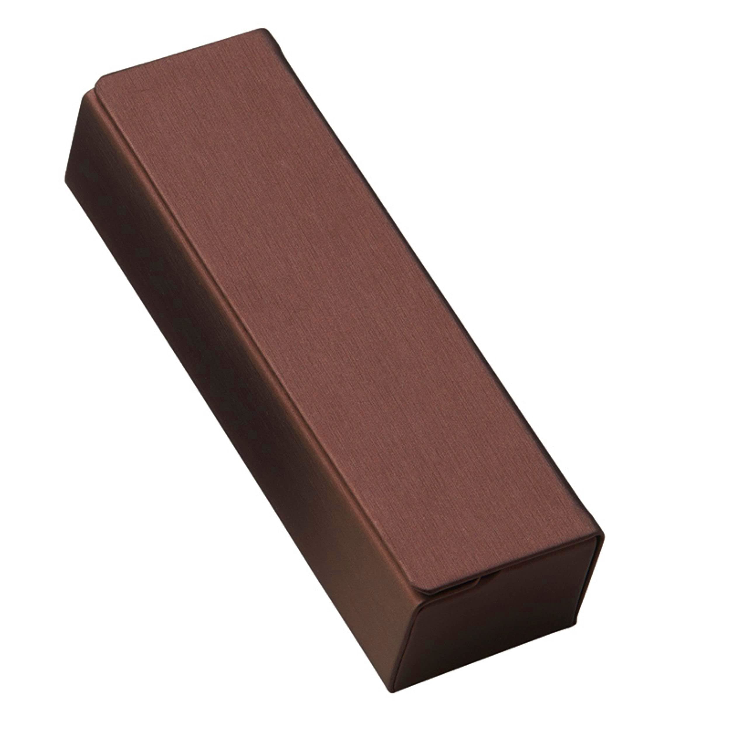 シンプル スクエア セミハード メガネケース ブラウンの商品画像