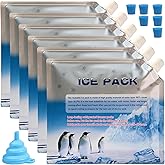 Reusable ice Packs for Coolers, Long Lasting Cooler ice Pack, 24 to 48 Hours of Cold Gel Ice Pack.Lunch Bag CoolerIt can Hold 1400-1600ml of (Blue 6 Piece Set)