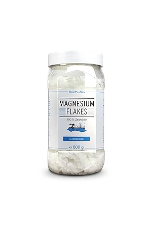 Magnesium Flakes 600g, 100% Zechstein, ideal für Vollbad, Hand- oder Fußbad und zur schonenden Hautpflege