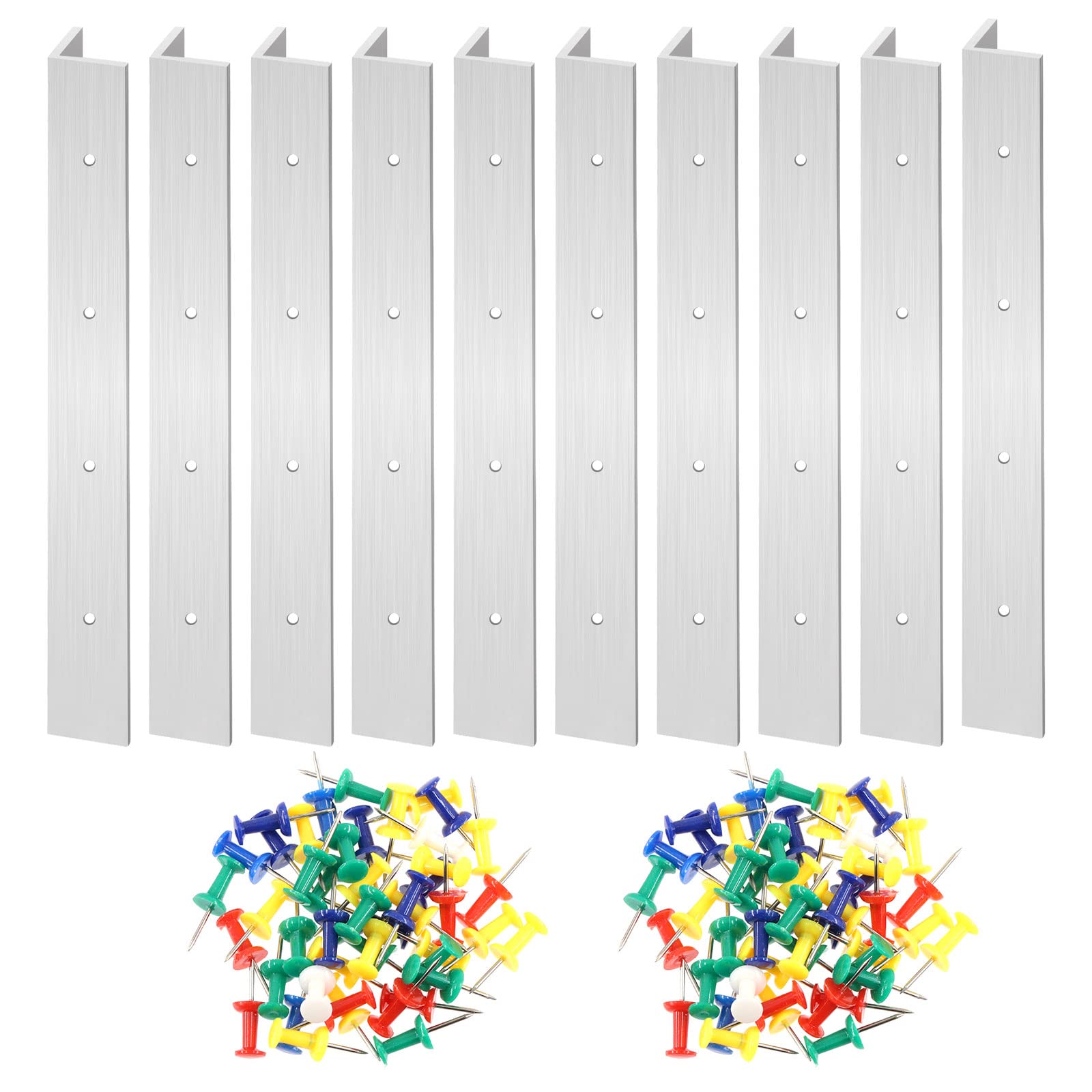 GLARKS 60Pcs Aluminum 6 Inch Stained Glass Layout Block System Kit with Mix Color Push Pins for Craft