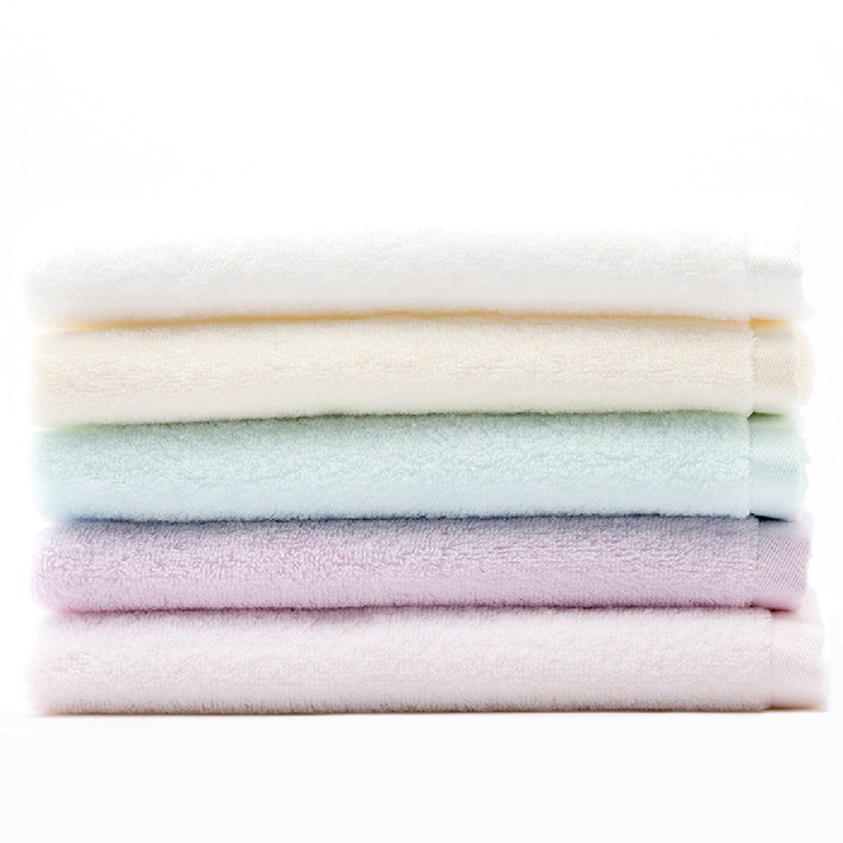 ESSLANDA 100% Cotton 5-Piece Towel Set Ultra Absorbent for Drying & Cleaning (5 Colors)