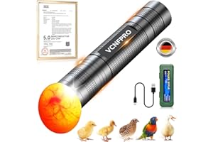 3.0 Upgraded Egg Candler Light【Semiconductor Led Chip】【SGS-Certified Titanium Materials】 3-in-1 Egg Candler Lamp for Chicken 