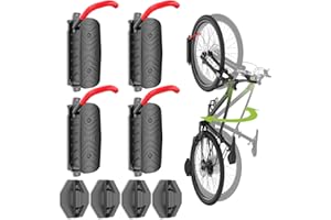 Housolution Swivel Bike Wall Mount [4 Pack], 150° Swivel Holds up to 66lbs Vertical Bike Rack Wall Hanger, Bike Hangers for G