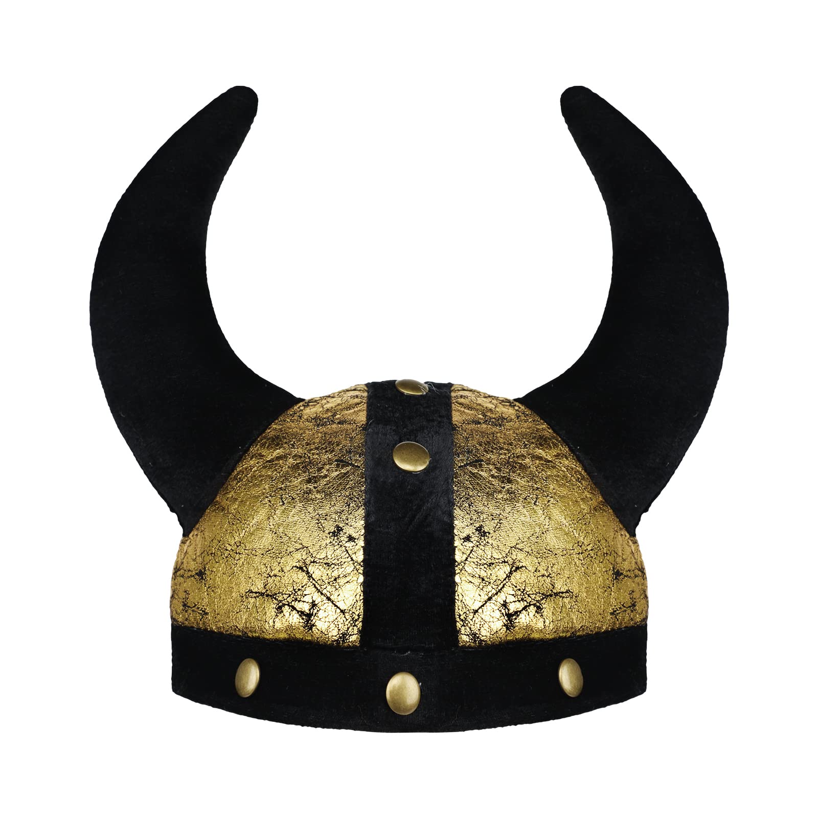 Soft Horns Hat Medieval Viking Helmet Devil Bull Horns Hat Halloween Fancy Dress Retro Novelty Gothic Headwear Soldier Warrior for Halloween Party Cosplay Funny Costume