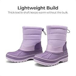 DREAM PAIRS Boys Girls Snow Boots Water-Resistant