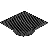 NDS 970, 9-Inch Square Grate, Connects to 6-Inch Spee-D® Basin, 6-Inch Drain Pipes and Fittings, for Small Lawns, Landscaping