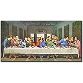 Jesus Christ The Last Supper Canvas Art Poster And Wall Art Picture Print Modern Family Bedroom Decor Posters 12x24inch(30x60cm)