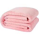 NANPIPER Fleece Blankets, Super Soft Flannel Queen Size Blanket for Bed, Luxury Cozy Microfiber Plush Fuzzy Blanket,Pink