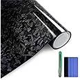 Arespark Gloss Forged Carbon Fiber Vinyl Wrap, Car Vinyl Wrap Decal Sticker Film Sheet with Air Release, Contain Installation Tool for Car Auto Morotcycle (1ft x3.5ft, Black)