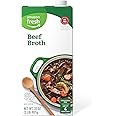 Amazon Fresh, Beef Broth, Carton, 32 Oz