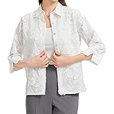 KYAL Women's White Button-Down Shirt Long Sleeve - Summer Casual & Office Blouse
