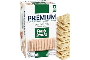 LUXENTON Premium Fresh Stacks Unsalted Tops Saltine Crackers Original, Travel Snacks, 14.2 oz (8 Multi Snack Packs) – Healthy Snacks