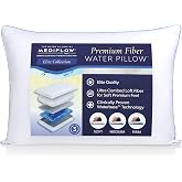 Mediflow Water Pillow - Elite Collection, Fiber Pillow. Orthopedic Pillow for Neck Pain Relief, Adjustable Water Pillow for Sleeping. (1 Pillow)