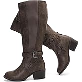 Luoika Women's Extra Wide Calf Knee High Boots, Wide Width Winter Tall Boots.