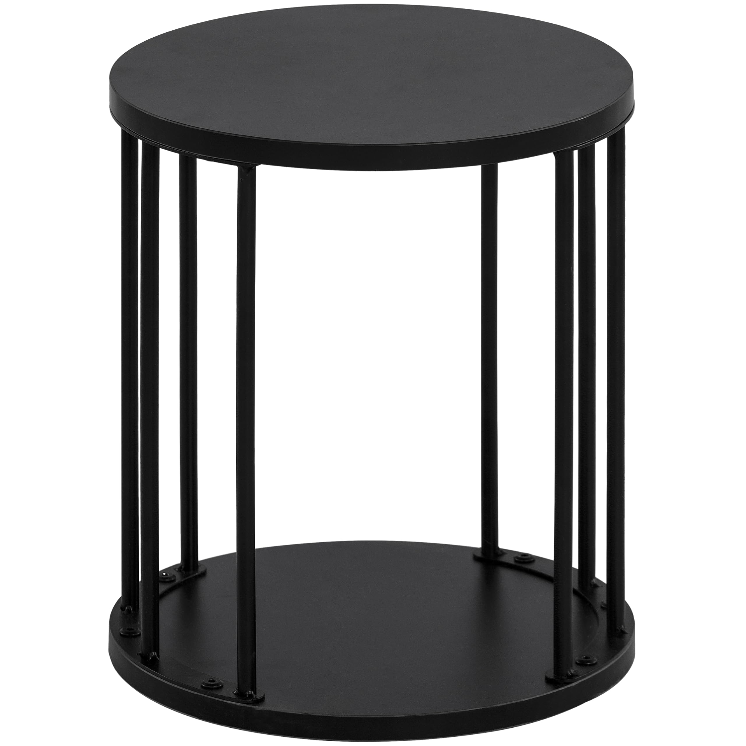 Photo 1 of HDANI Small Round Wooden Step Stool for Kids Adults, 300lbs Load Capacity Garden Stool, Non-Slip Small Stool for Plant Stand, Kitchen, Bathroom and Bedroom, Black