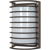 Nuvo Lighting 60/533 Contemporary Modern One Light Outdoor Wall Mount from Die Cast Bulk Heads Architectural Bronze Collectio