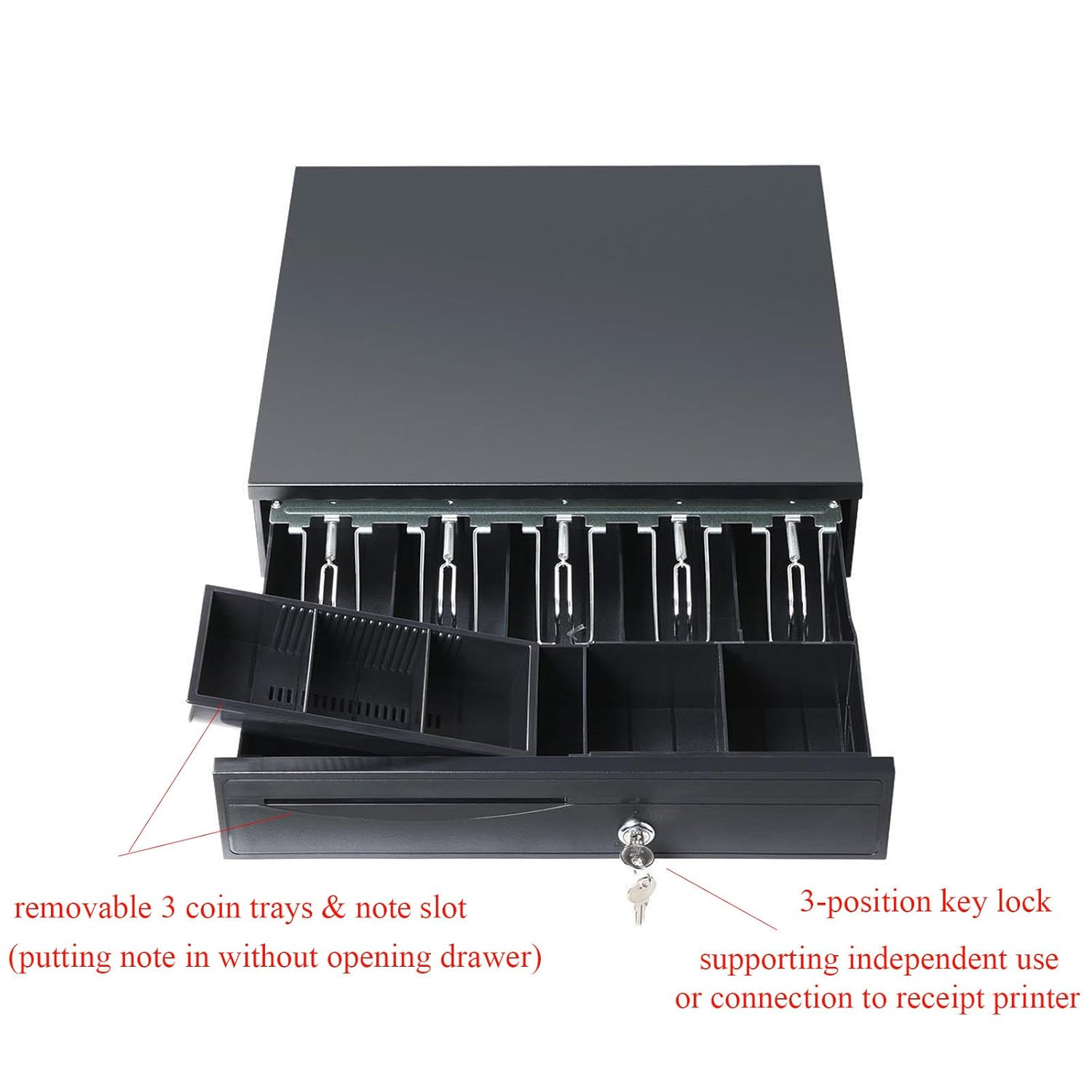 Large Elc Cash Register Bill Shop Money Till Drawer Cash Machine