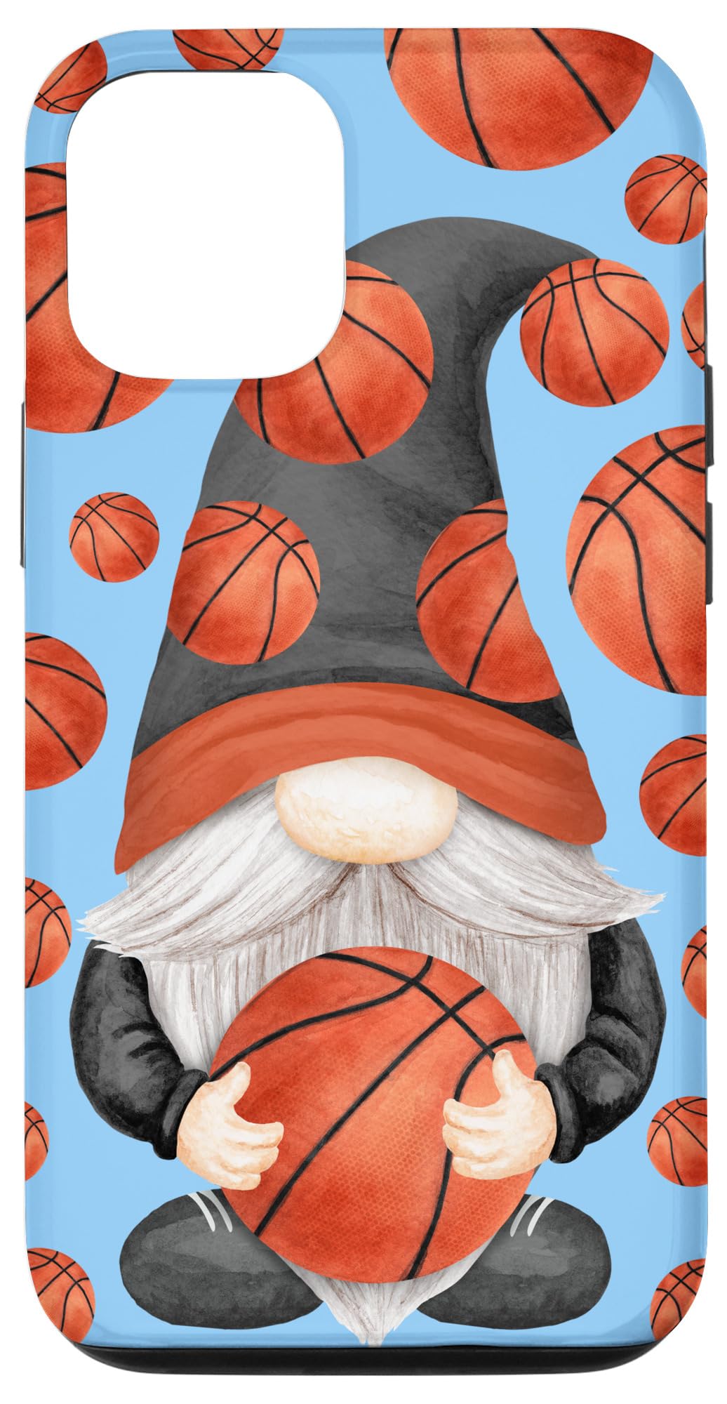 iPhone 14 Funny Basketball Gnome Grandpa For Dad And Mom Cute Blue Case
