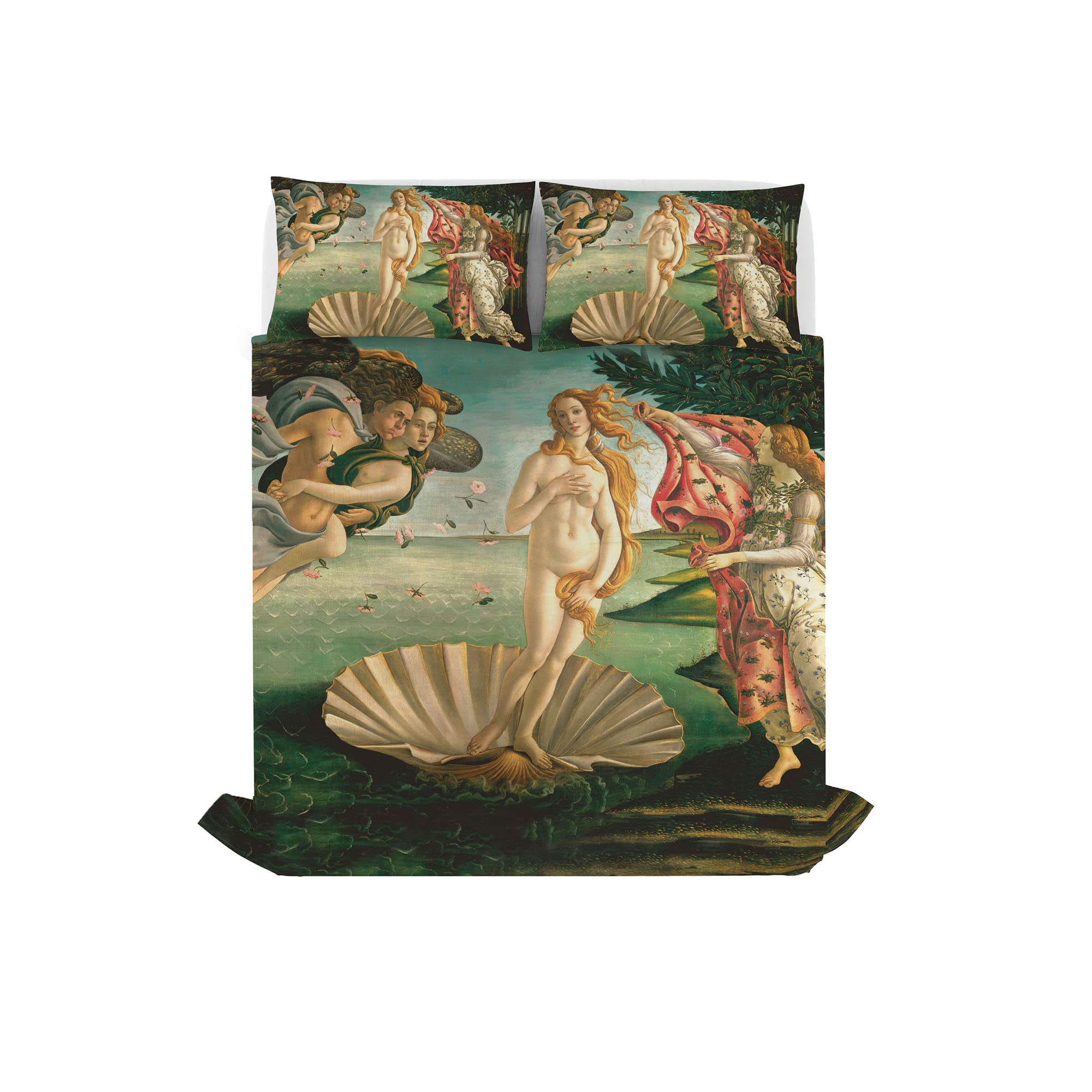 Sogni d'autore Bed linen set (flat sheet 255x300cm + 2 pillowcases 52x82cm with internal flap), SD56