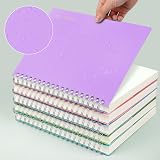 EMS HOI Notebook A5 Bullet Dotted Journal 300P 100gsm Purple Spiral view 5